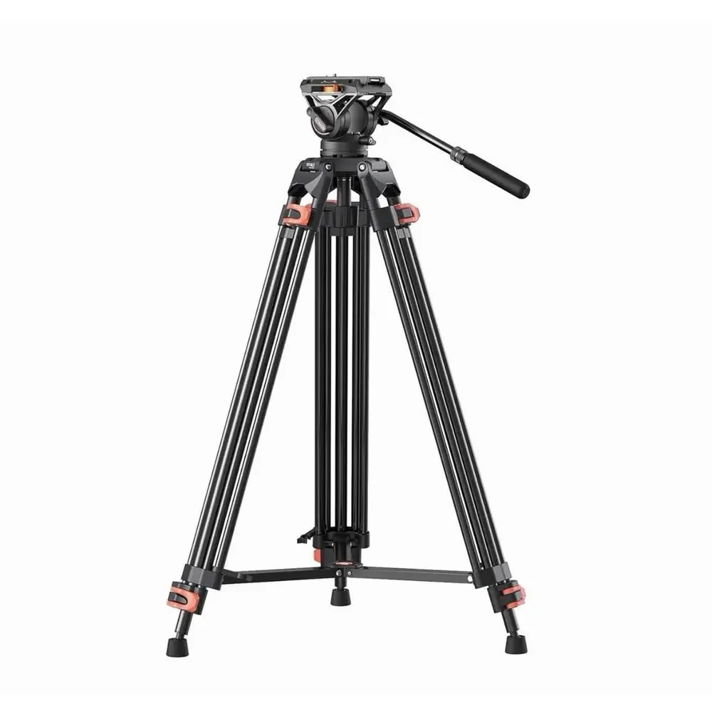 Coman Aluminum Video Tripod with Hydraulic Head for Cameras & Phones